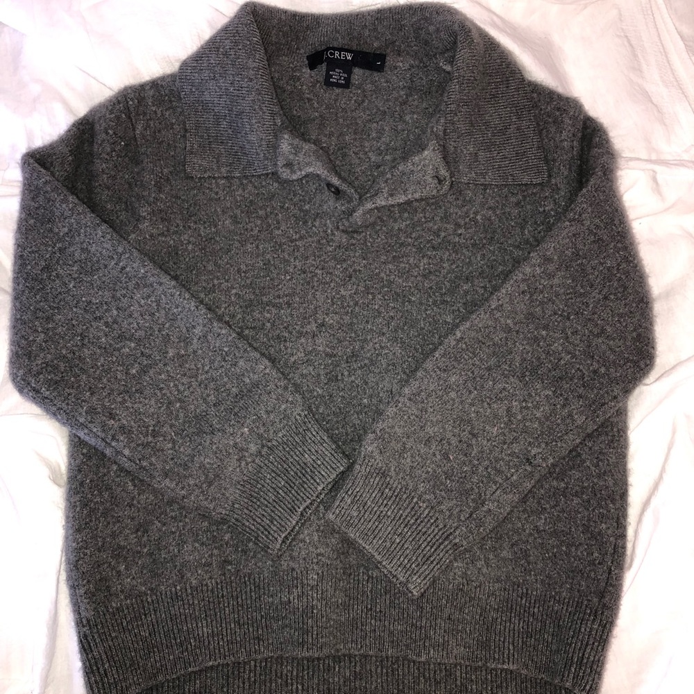 grey wool polo